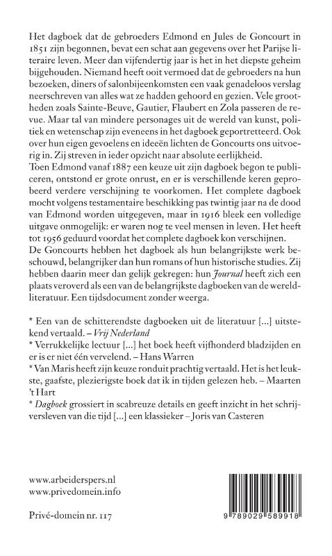Achterkant van Dagboek