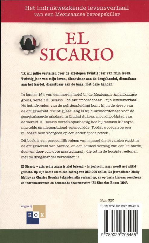 Achterkant van El sicario