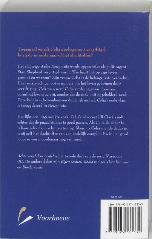 Achterkant van Achtervolgd door twijfel