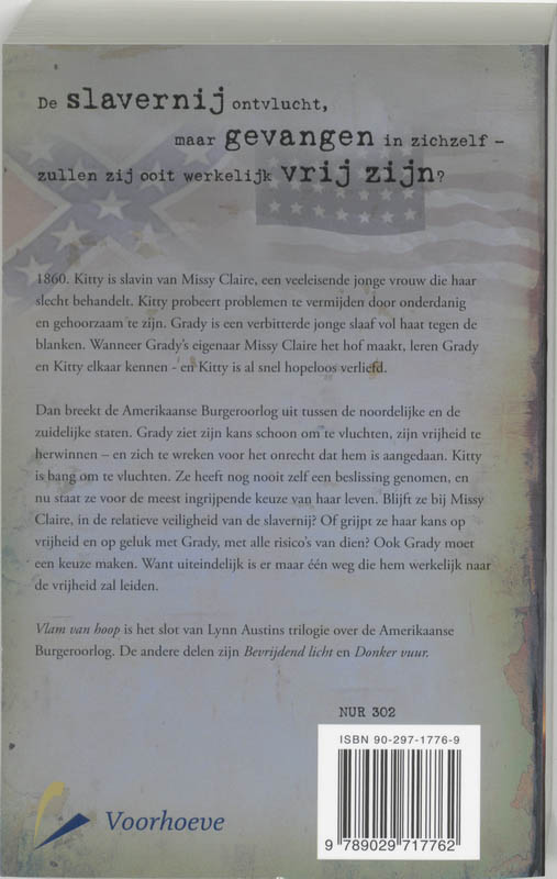Achterkant van Vlam van hoop