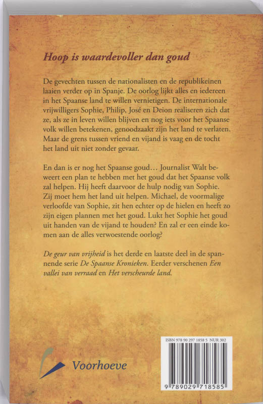Achterkant van De geur van vrijheid