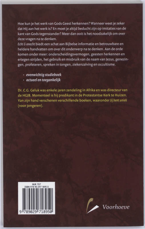 Achterkant van Echt en onecht