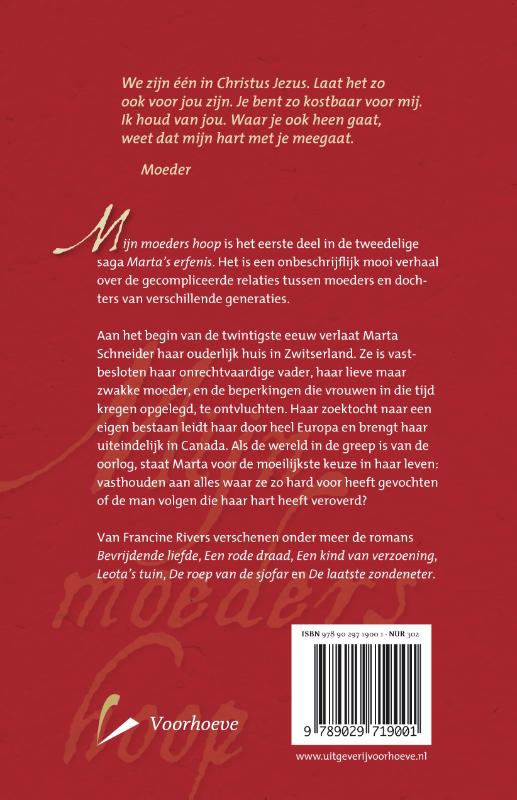 Achterkant van Mijn moeders hoop