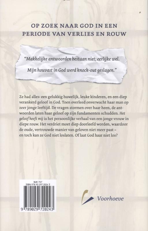 Achterkant van Het geloof heeft mij