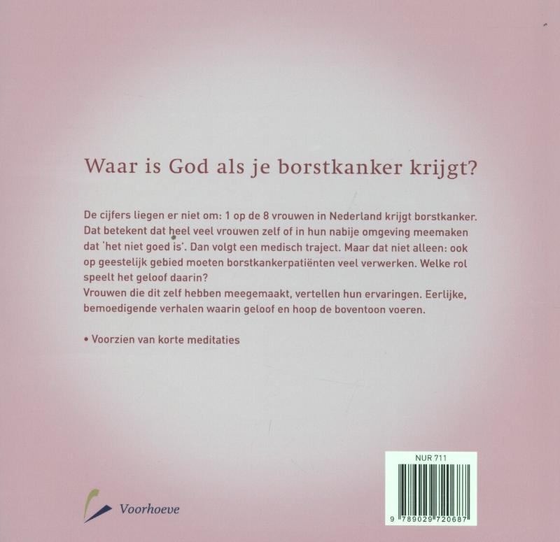 Achterkant van Geloof hoop en borstkanker