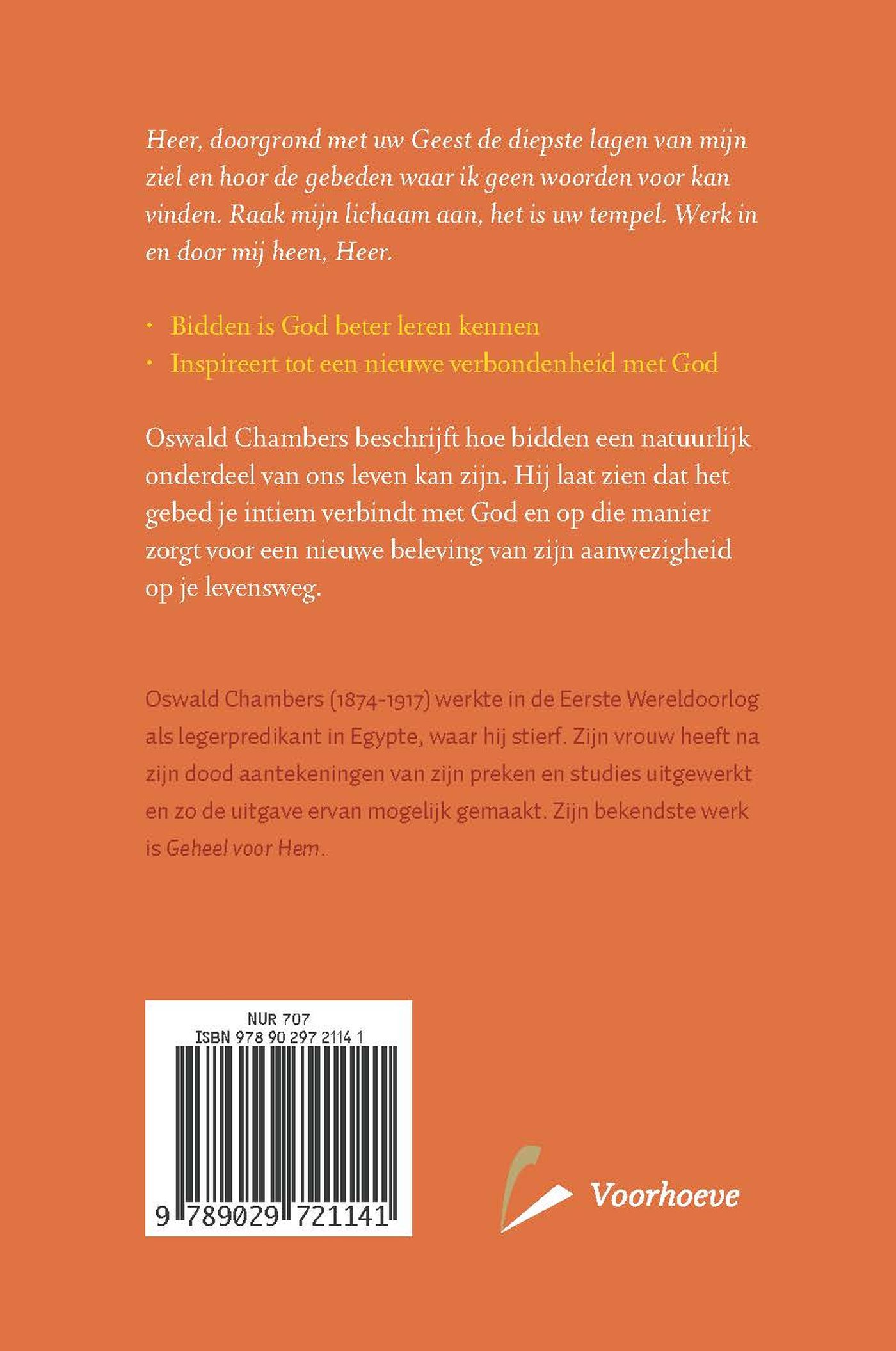 Achterkant van Vertrouwd met Hem