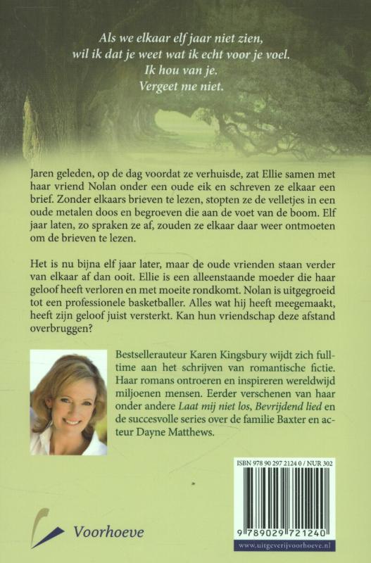 Achterkant van Vergeet mij niet