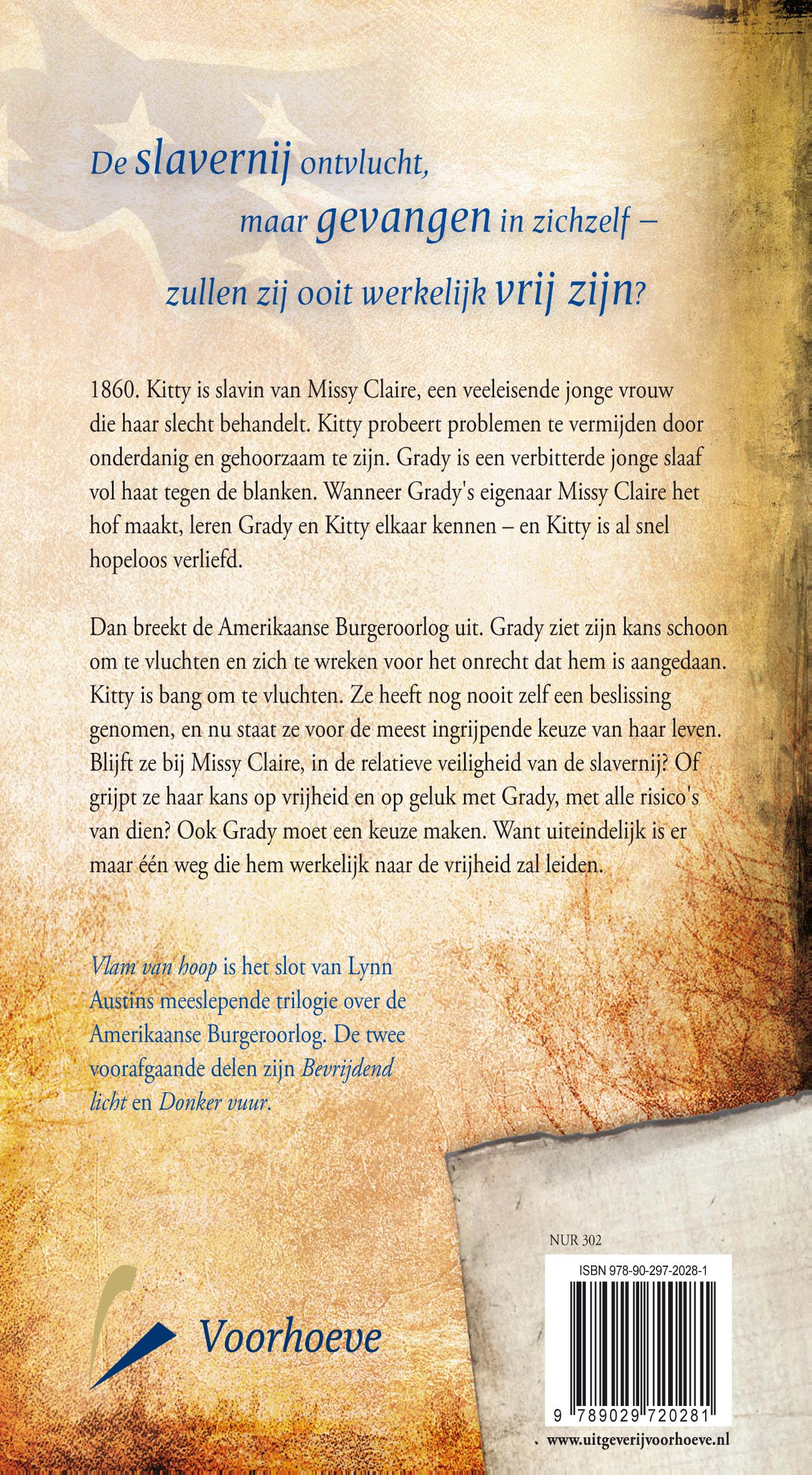 Achterkant van Vlam van hoop