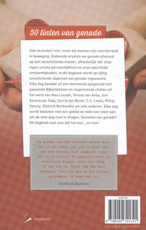 Achterkant van Genieten van genade