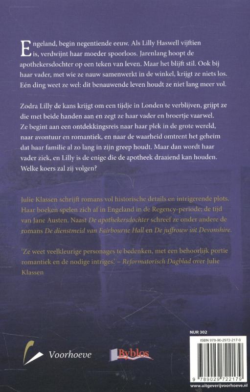 Achterkant van De apothekersdochter