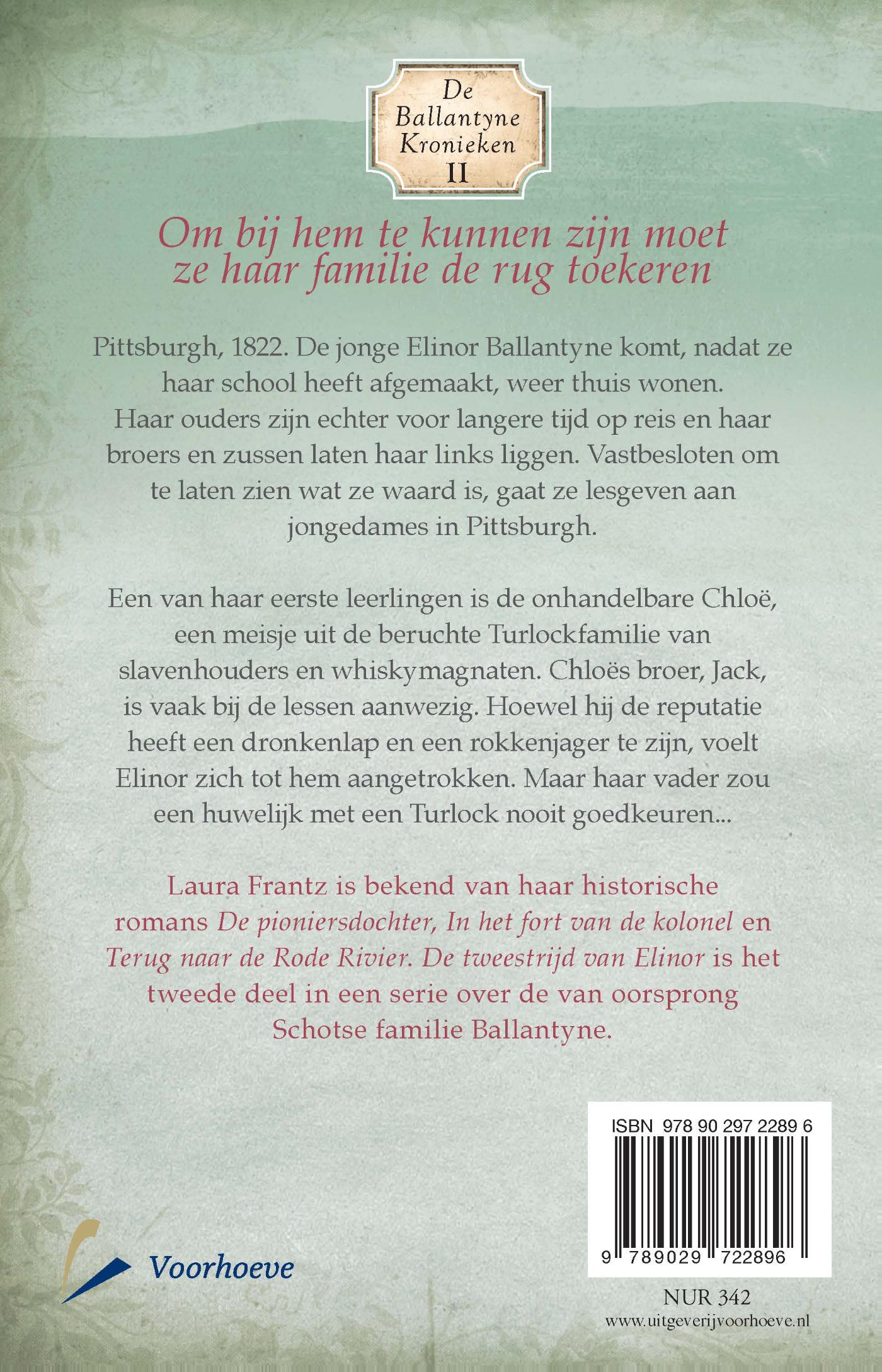 Achterkant van De tweestrijd van Elinor