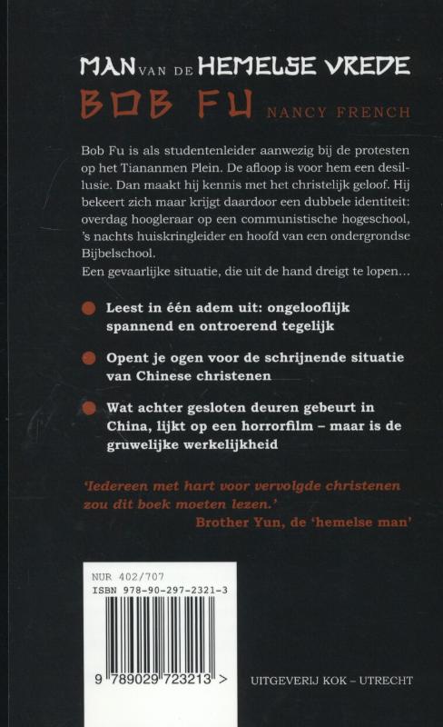 Achterkant van Man van de hemelse vrede