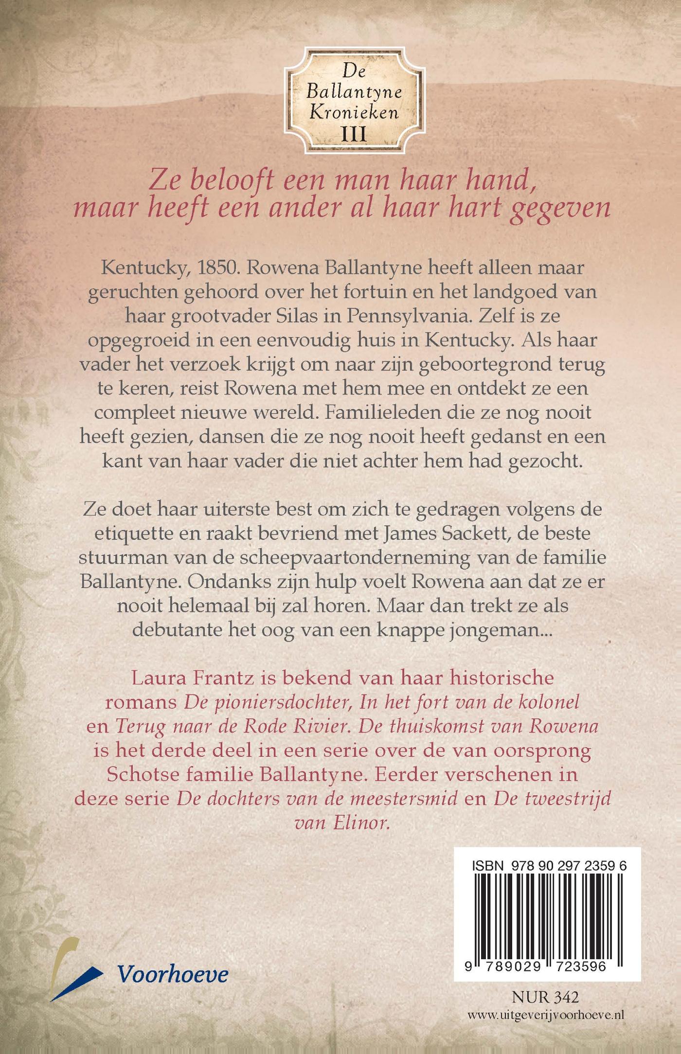 Achterkant van De thuiskomst van Rowena