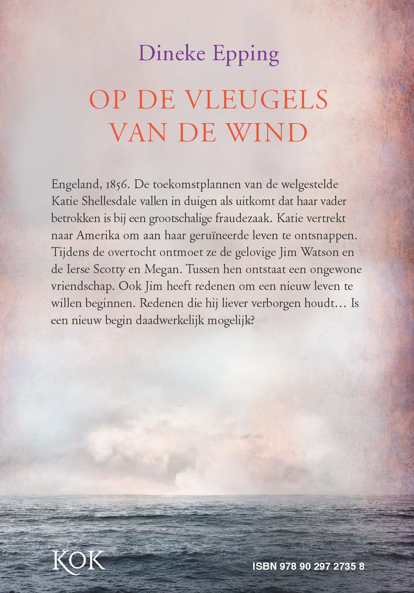 Achterkant van Op de vleugels van de wind