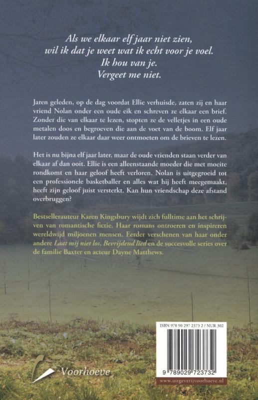 Achterkant van Vergeet mij niet