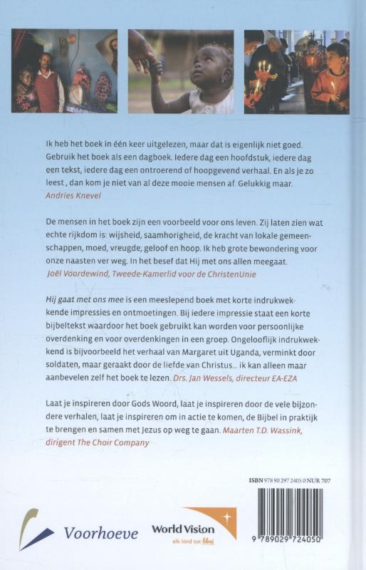 Achterkant van Hij gaat met ons mee