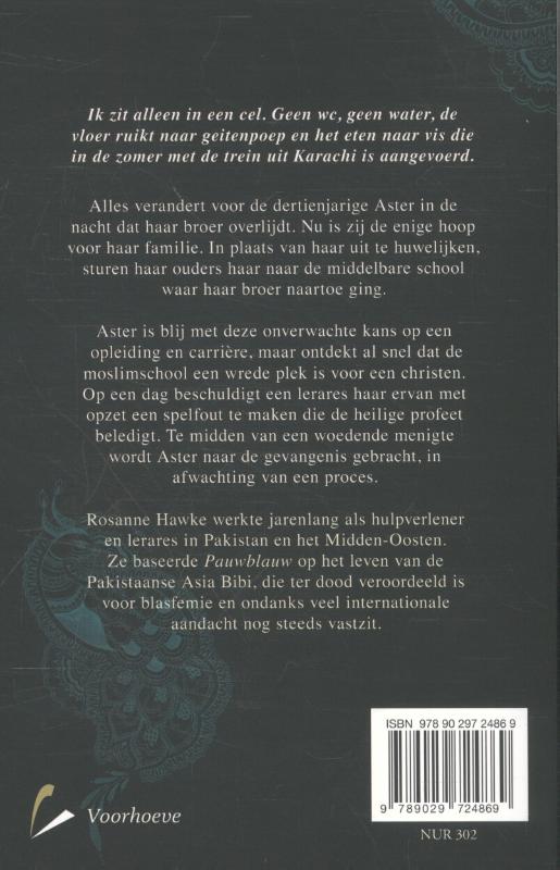 Achterkant van Pauwblauw