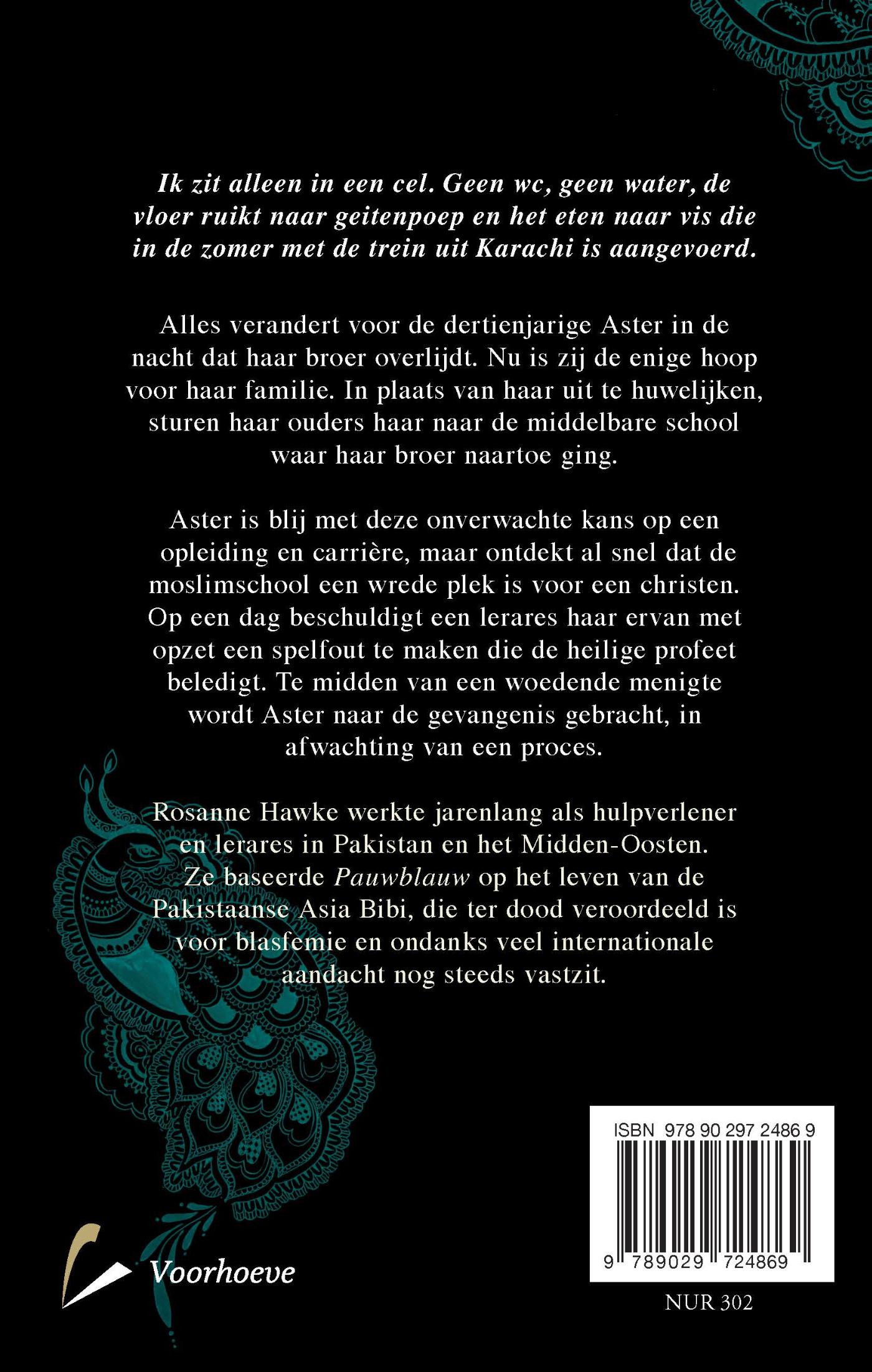 Achterkant van Pauwblauw