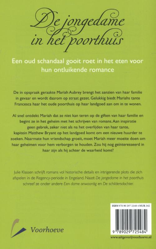 Achterkant van De jongedame in het poorthuis