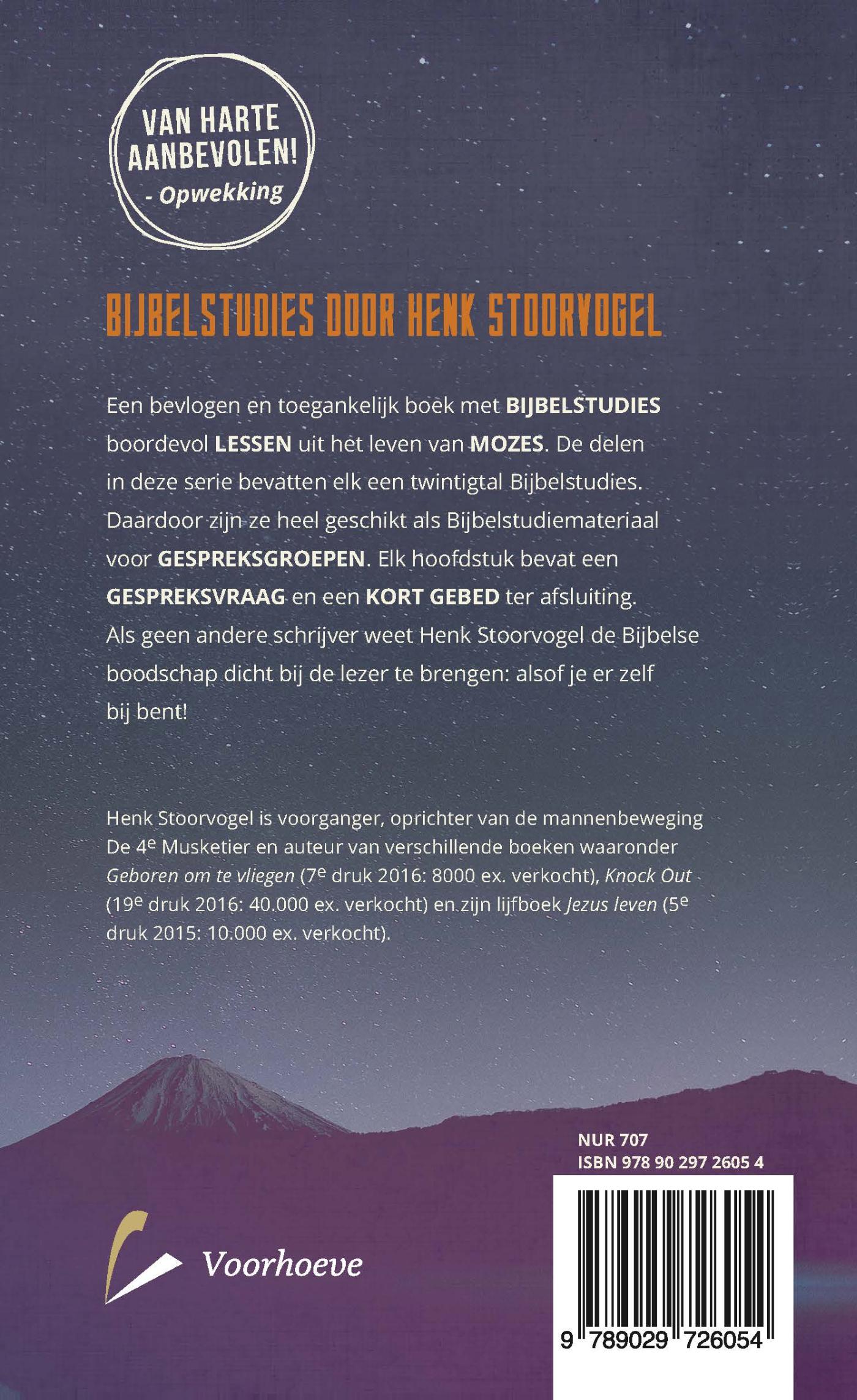 Achterkant van Onderweg met Mozes