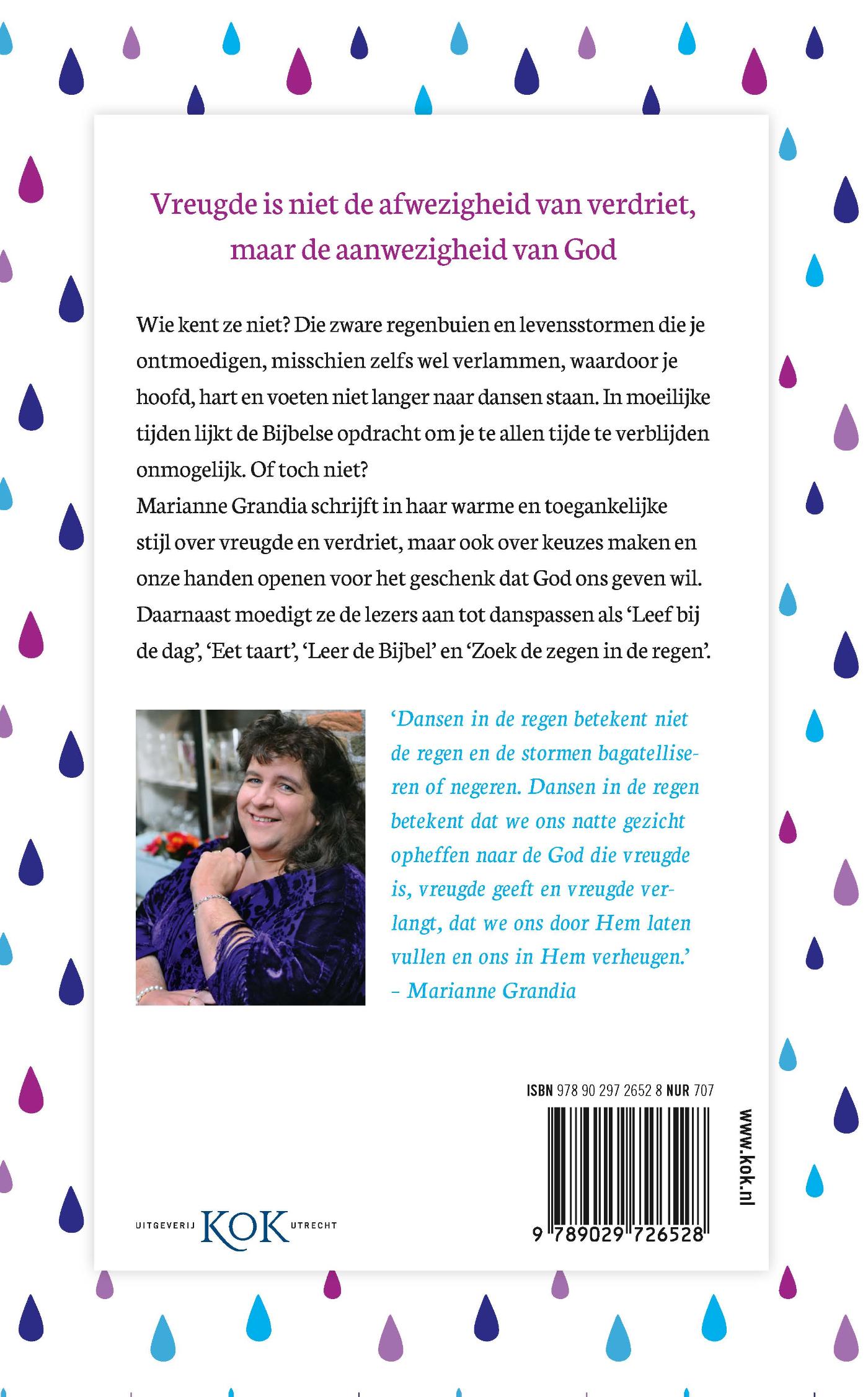 Achterkant van Dansen in de regen