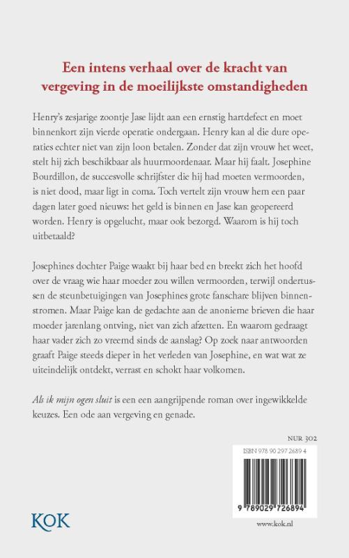 Achterkant van Als ik mijn ogen sluit
