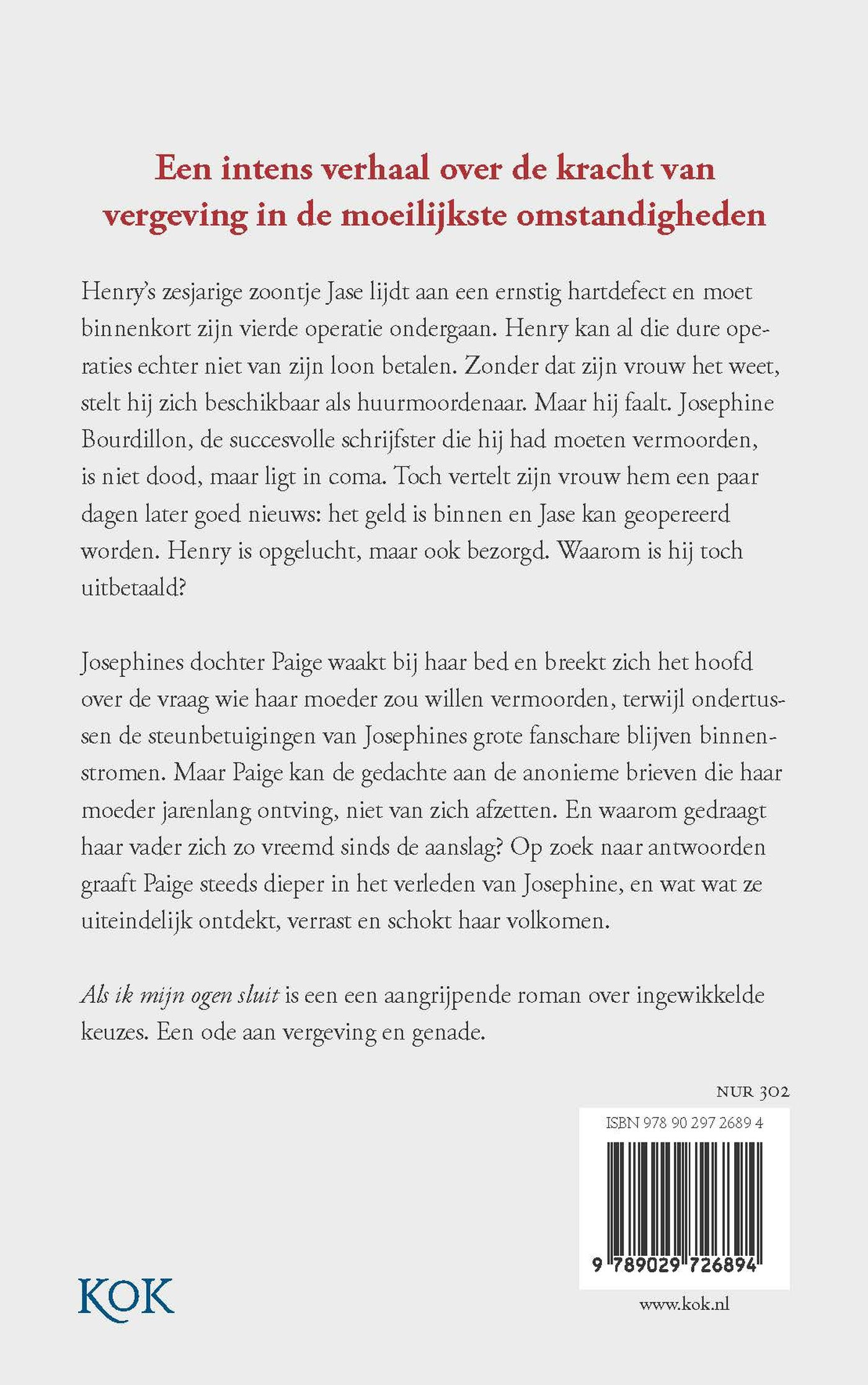 Achterkant van Als ik mijn ogen sluit