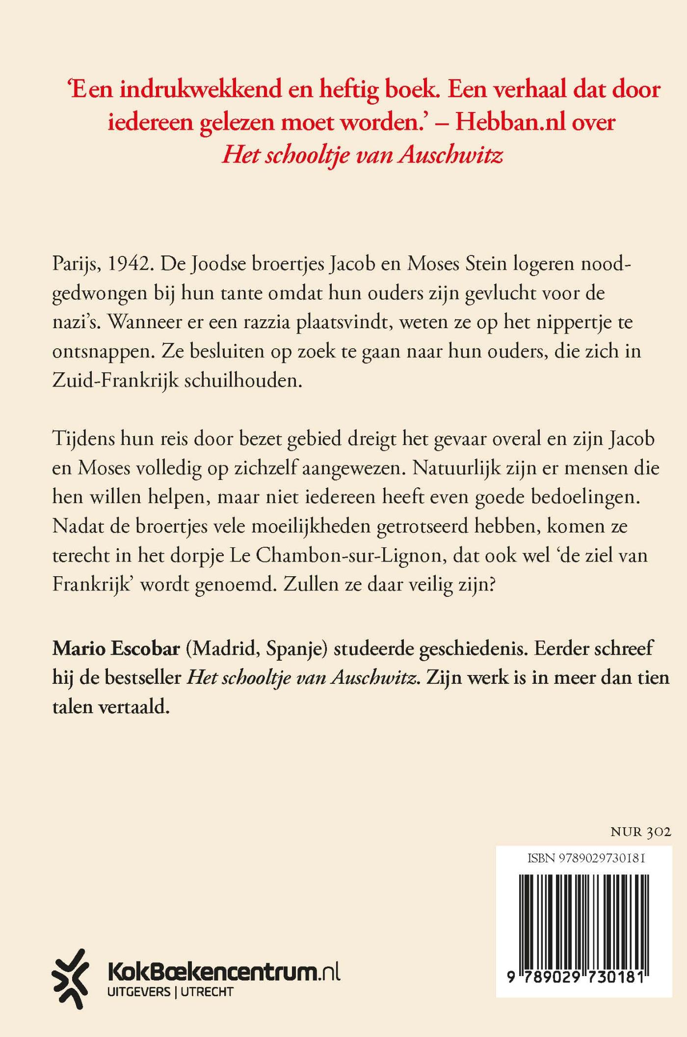 Achterkant van Vlucht uit Parijs