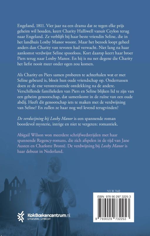 Achterkant van De verdwijning bij Loxby Manor