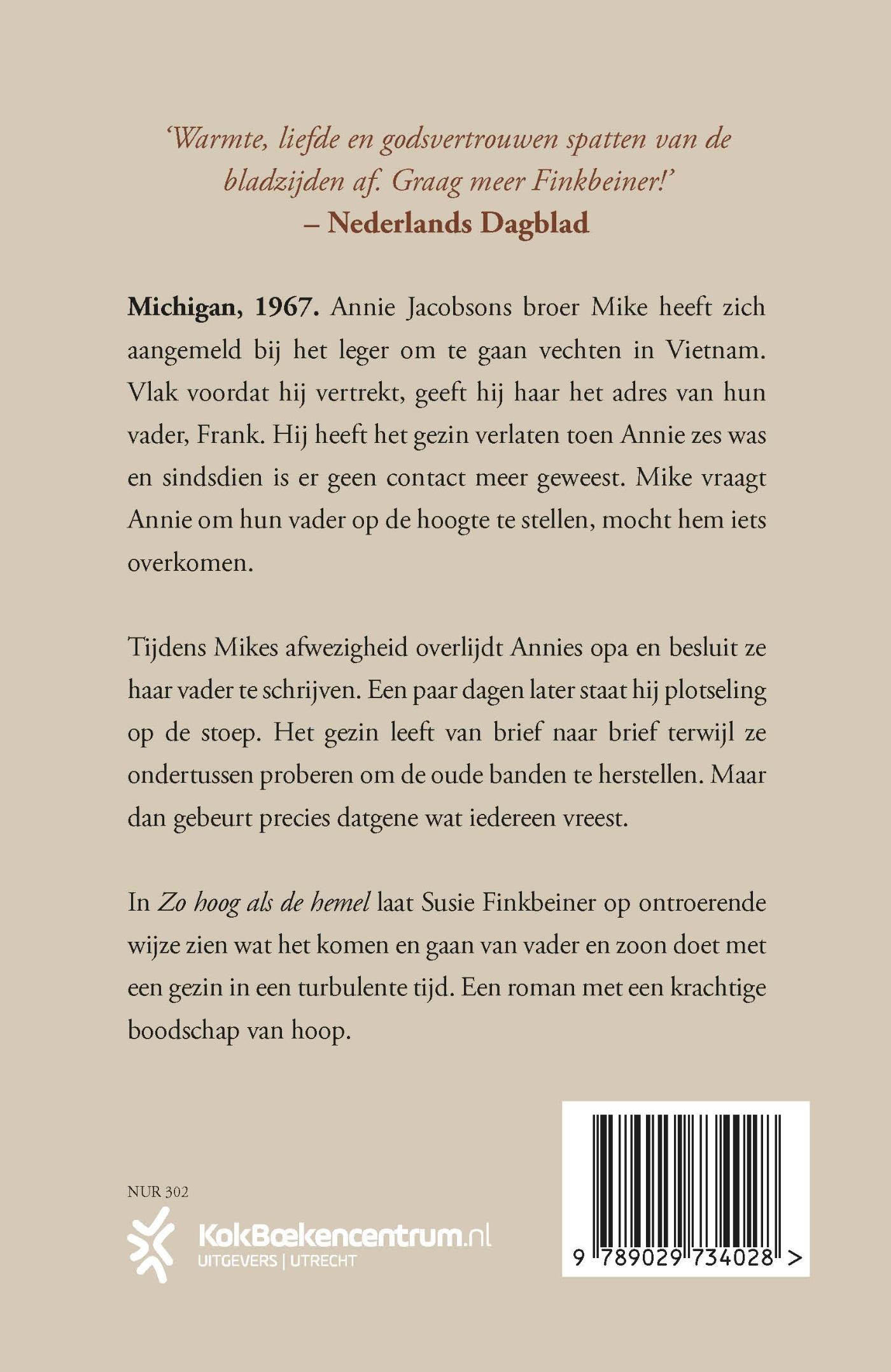 Achterkant van Zo hoog als de hemel