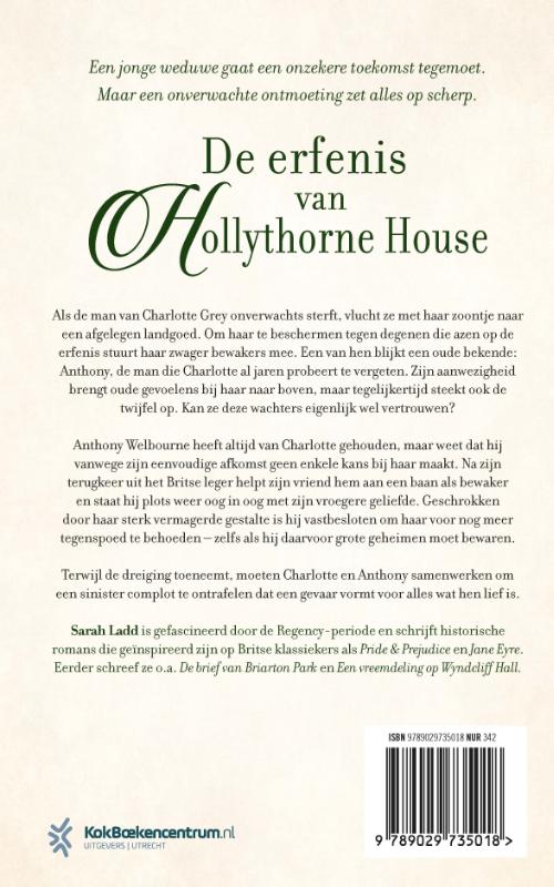 Achterkant van De erfenis van Hollythorne House