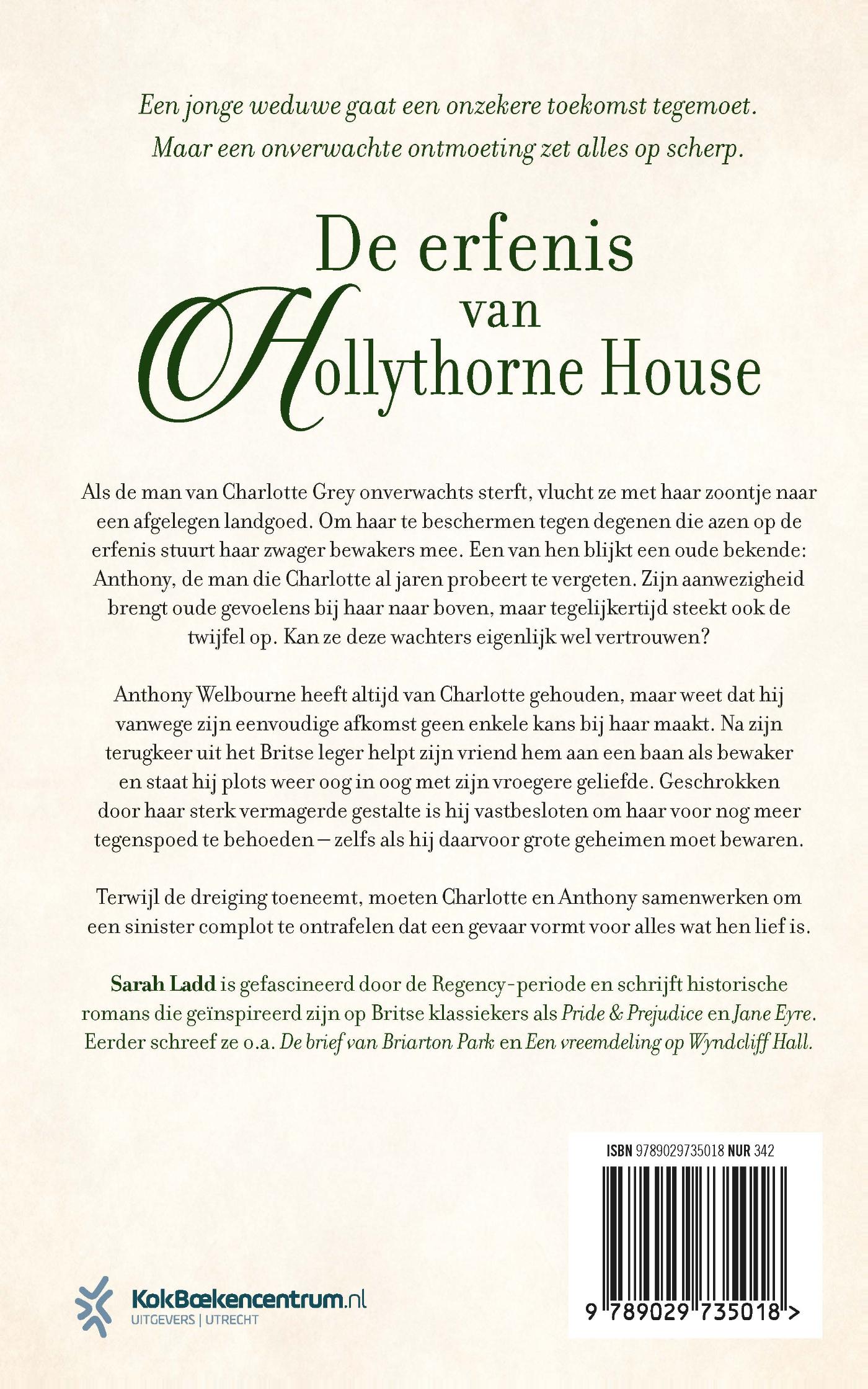 Achterkant van De erfenis van Hollythorne House