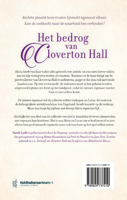 Achterkant van Het bedrog van Cloverton Hall