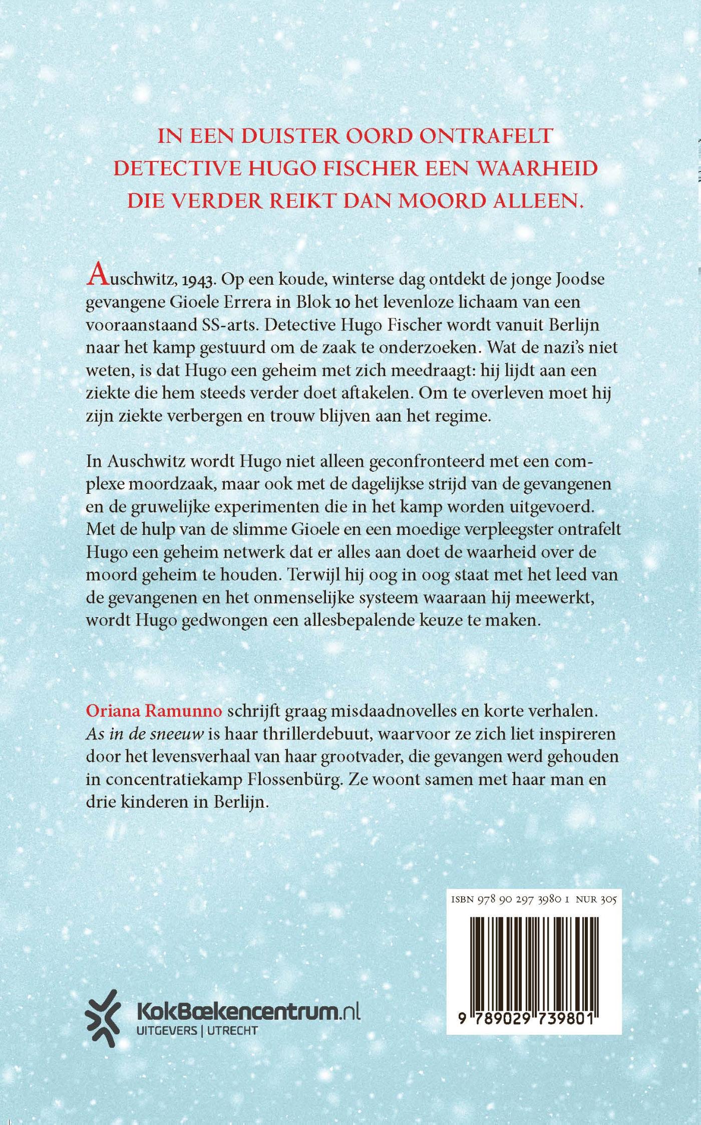 Achterkant van As in de sneeuw