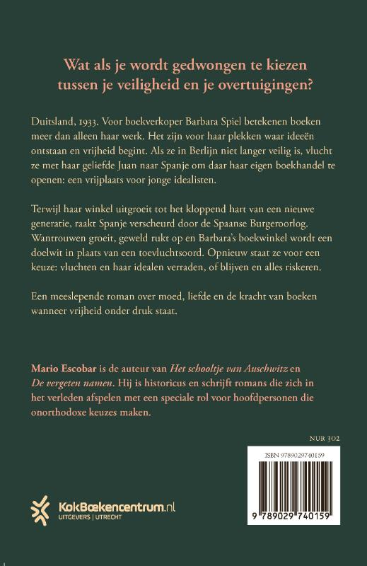 Achterkant van De boekverkoper van Madrid