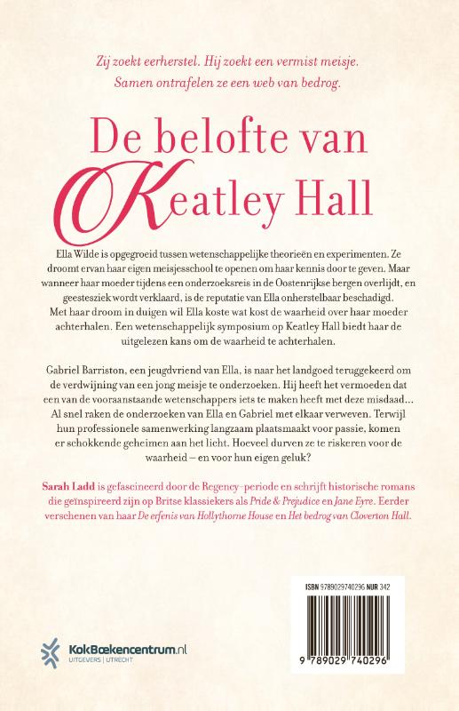 Achterkant van De belofte van Keatley Hall