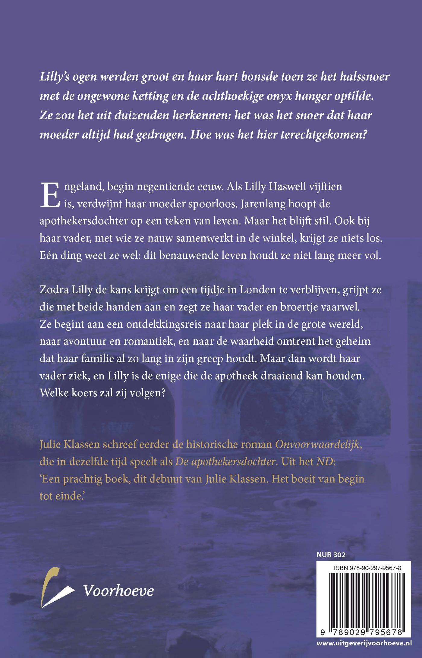 Achterkant van De apothekersdochter