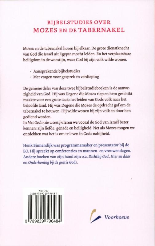 Achterkant van Met God in de woestijn