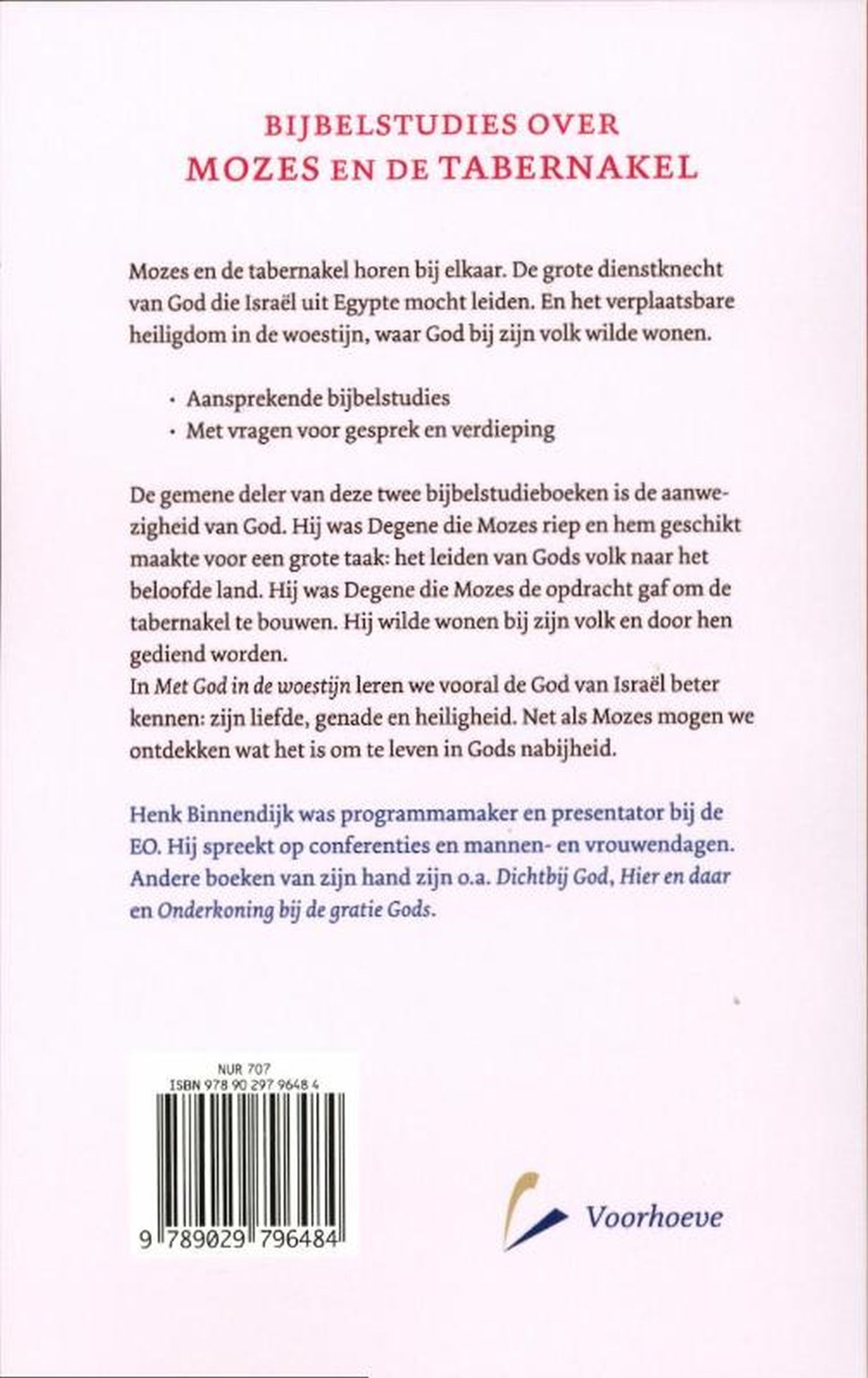 Achterkant van Met God in de woestijn