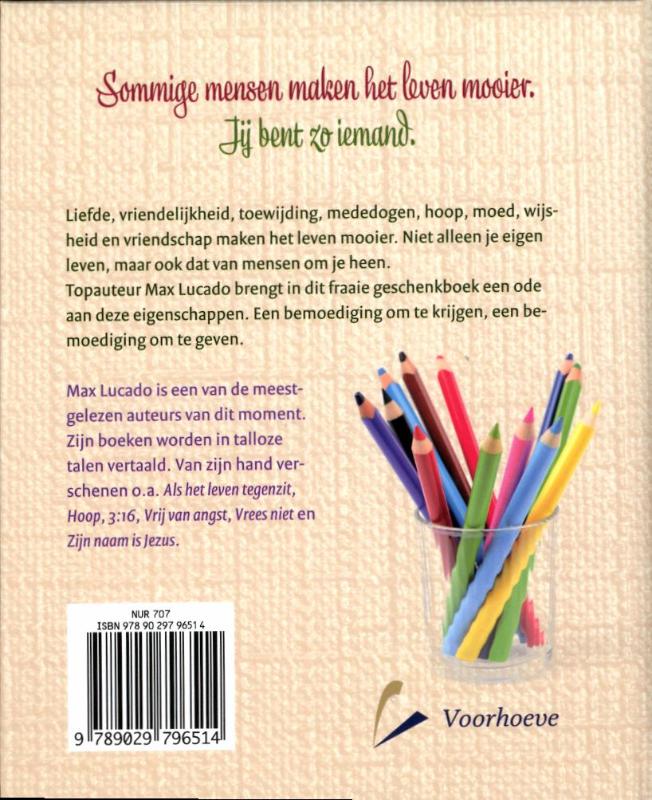 Achterkant van Jij maakt het leven mooier
