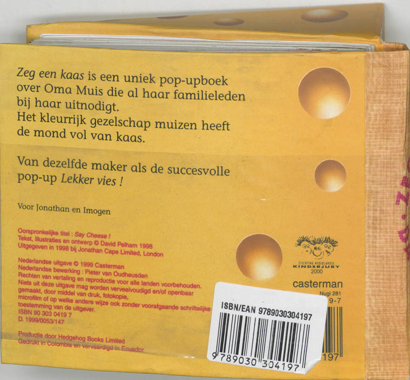 Achterkant van Zeg eens kaas!