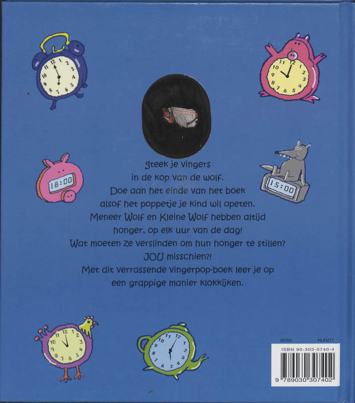 Achterkant van Hoe laat is het, mr Wolf?