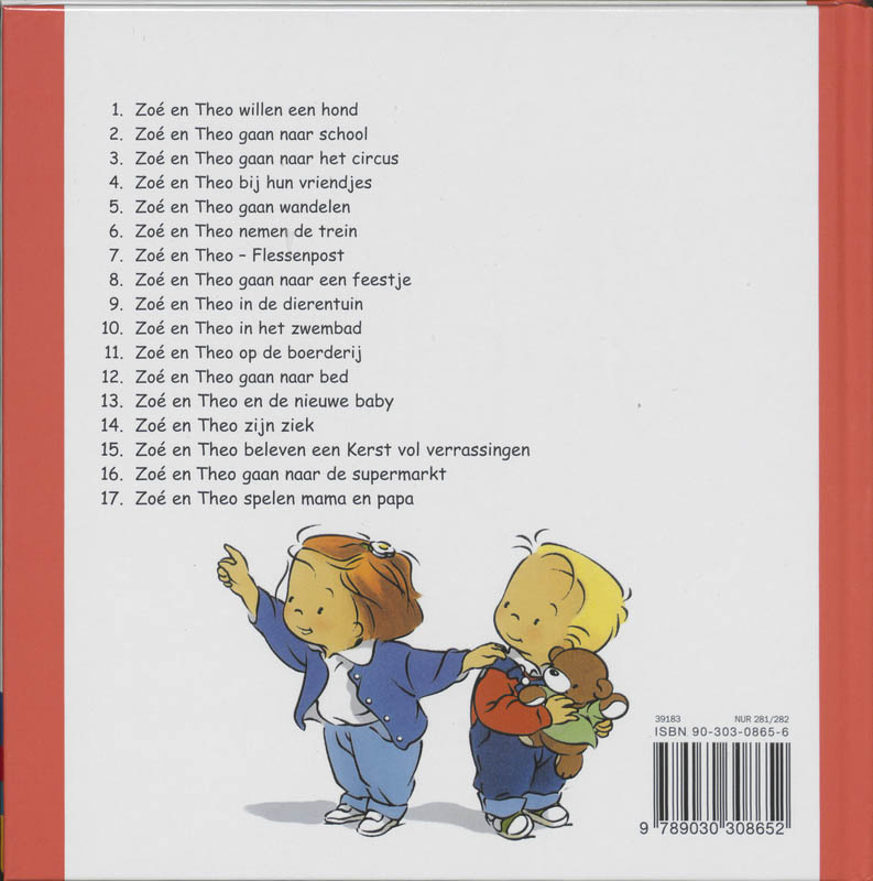 Achterkant van Zoe en Theo gaan naar de supermarkt