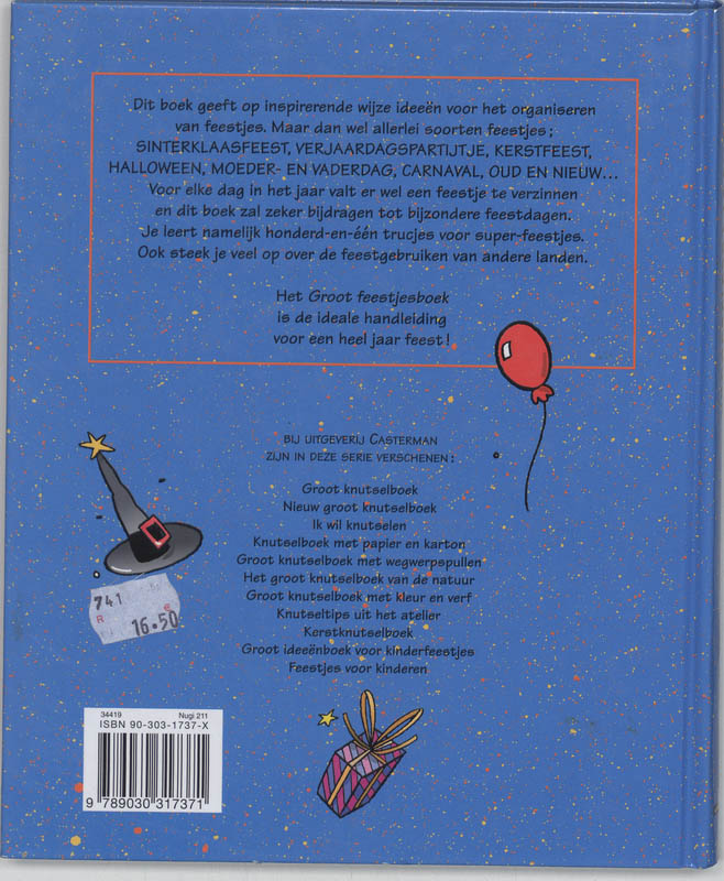 Achterkant van Groot feestjesboek