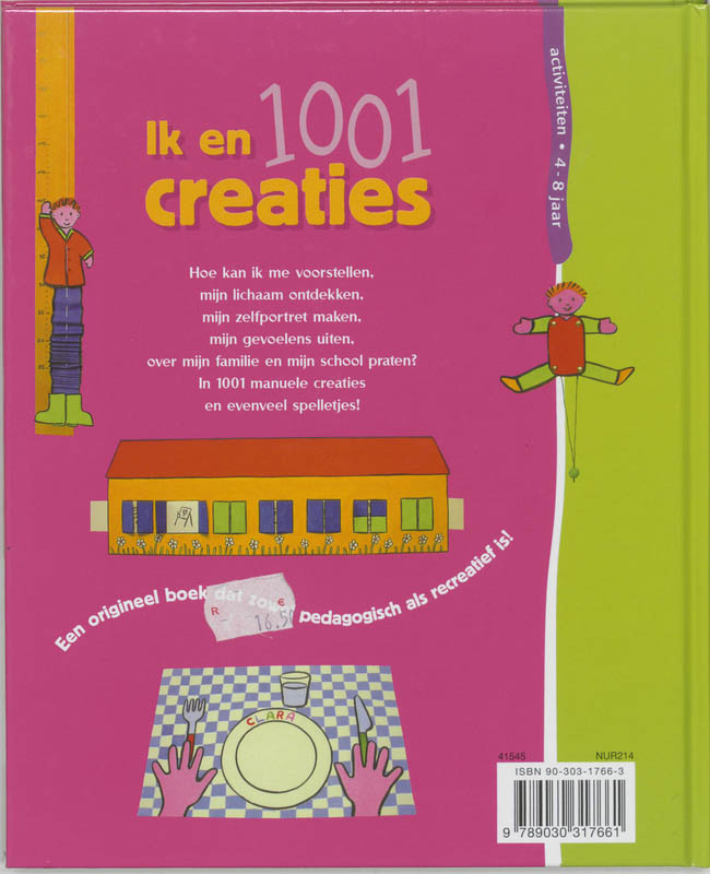 Achterkant van Ik en 1001 creaties