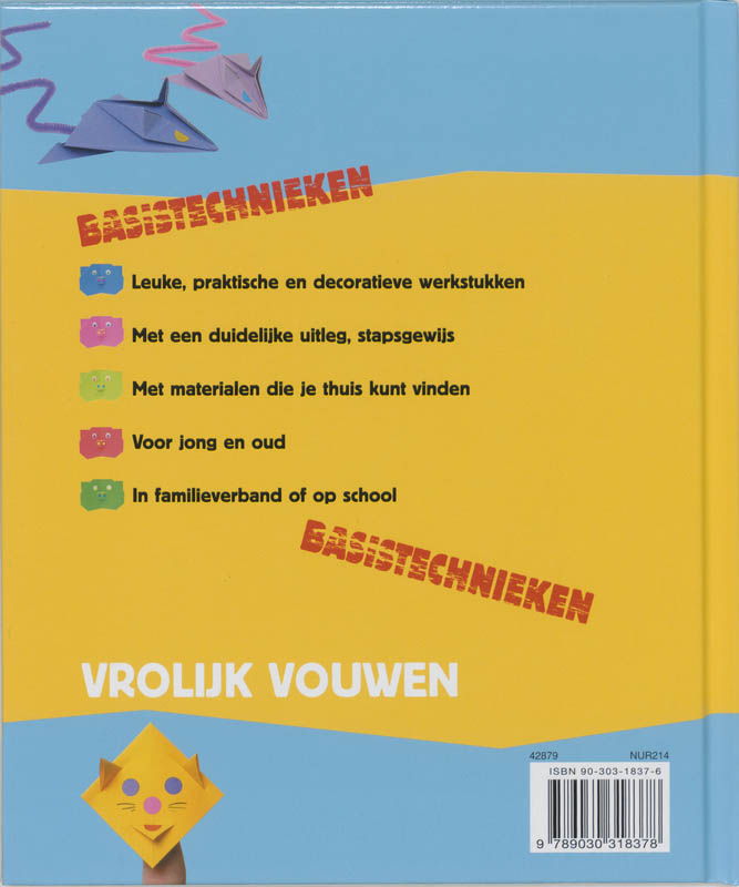 Achterkant van Basistechnieken vrolijk vouwen