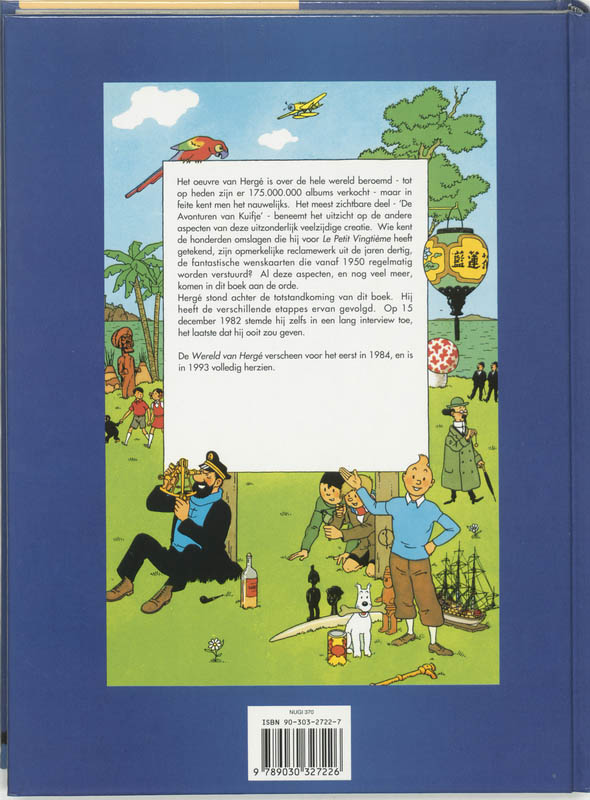 Achterkant van De wereld van Herge