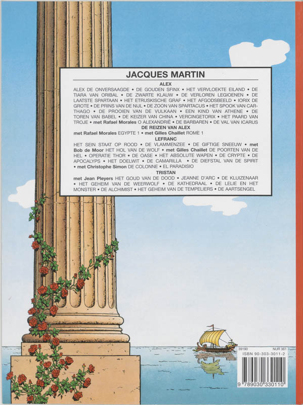 Achterkant van De prins van de Nijl