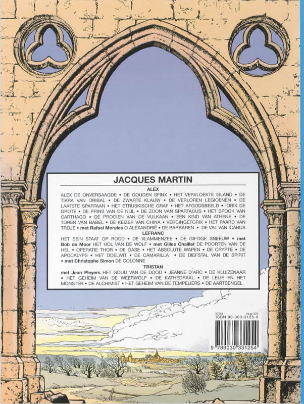 Achterkant van Tristan madoc de alchimist