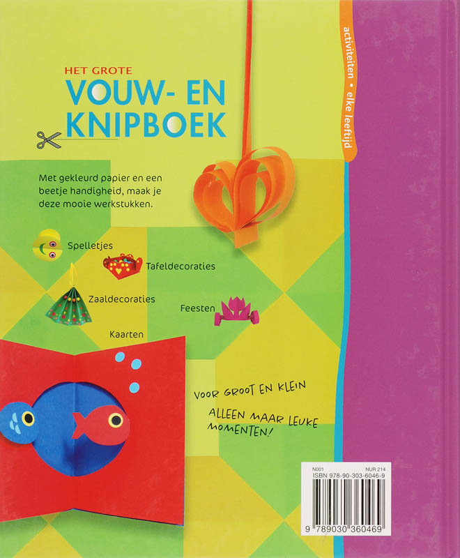 Achterkant van Het grote vouw- en knipboek
